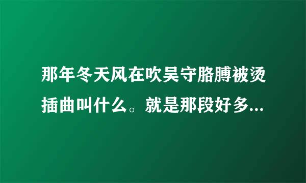 那年冬天风在吹吴守胳膊被烫插曲叫什么。就是那段好多人都想看他胳膊伤疤。他掀起袖子那段插曲挺快的