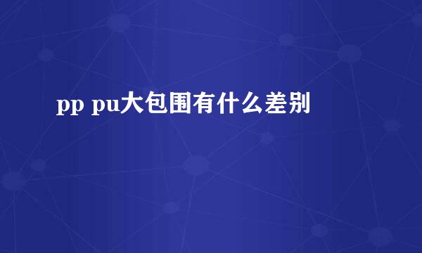 pp pu大包围有什么差别