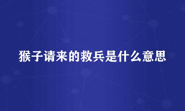 猴子请来的救兵是什么意思