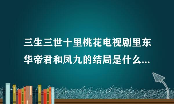 三生三世十里桃花电视剧里东华帝君和凤九的结局是什么？？现在网上说的结局都是小说里的。。。不是说没有