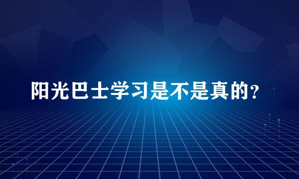 阳光巴士学习是不是真的？