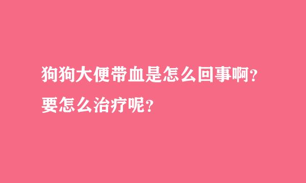 狗狗大便带血是怎么回事啊？要怎么治疗呢？