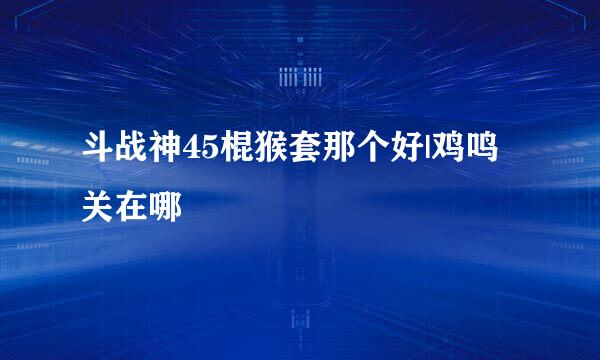 斗战神45棍猴套那个好|鸡鸣关在哪