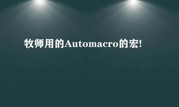 牧师用的Automacro的宏!