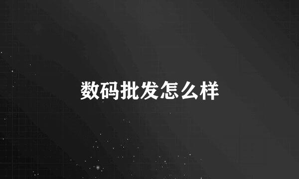 数码批发怎么样