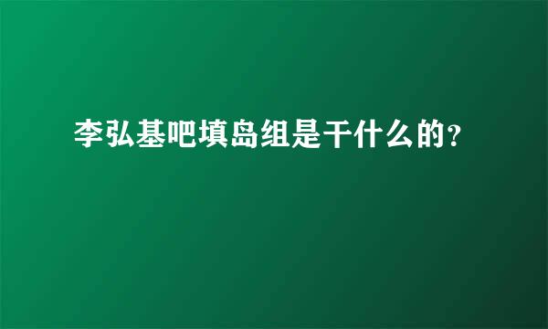 李弘基吧填岛组是干什么的？