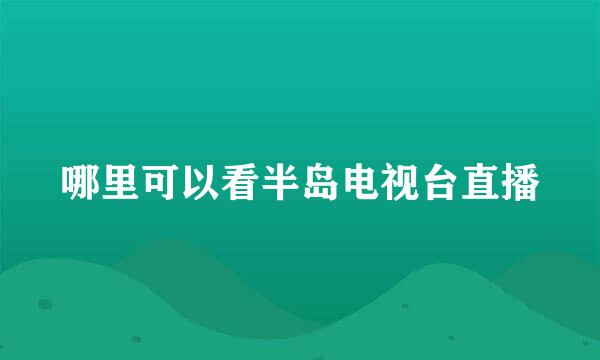 哪里可以看半岛电视台直播