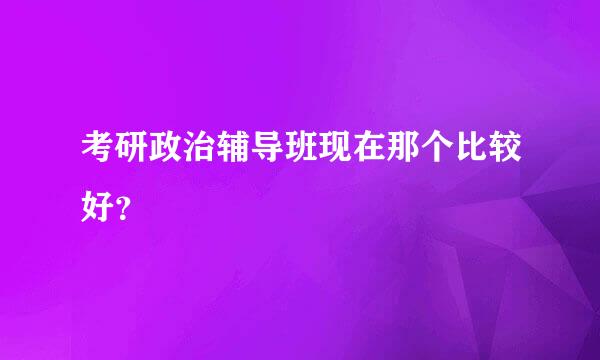 考研政治辅导班现在那个比较好？