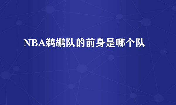 NBA鹈鹕队的前身是哪个队