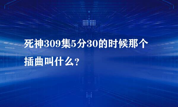 死神309集5分30的时候那个插曲叫什么？