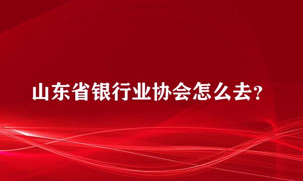 山东省银行业协会怎么去？