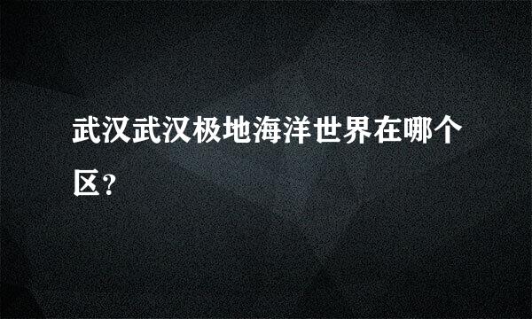 武汉武汉极地海洋世界在哪个区？