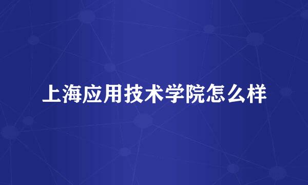 上海应用技术学院怎么样