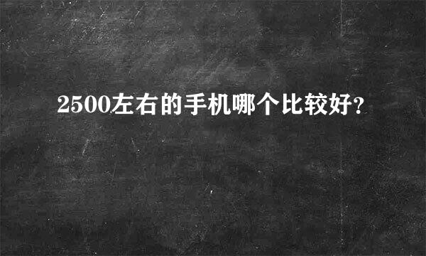 2500左右的手机哪个比较好？