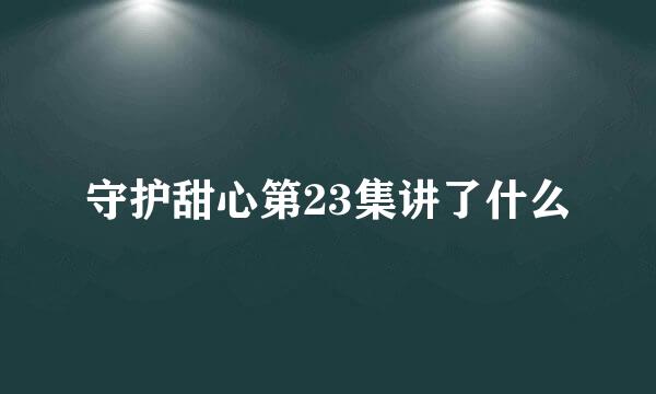 守护甜心第23集讲了什么