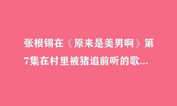 张根锡在《原来是美男啊》第7集在村里被猪追前听的歌是什么啊