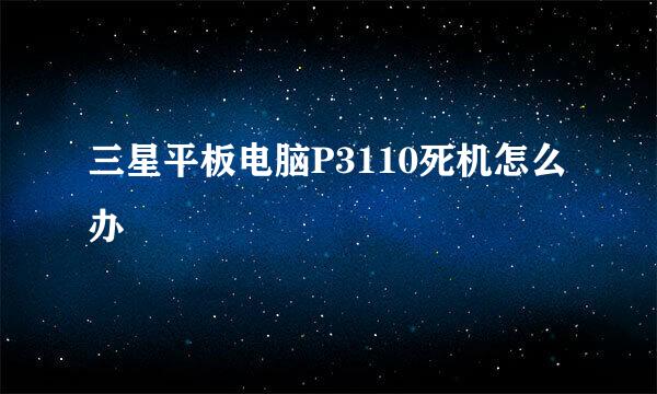 三星平板电脑P3110死机怎么办