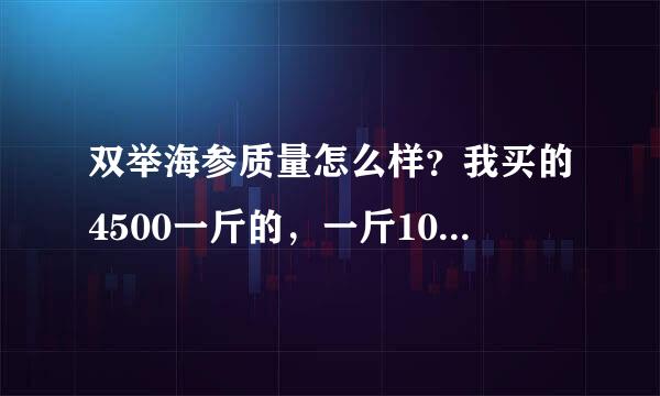 双举海参质量怎么样？我买的4500一斤的，一斤108个，貌似刺很少，样子也不如饭店里海参套餐的好看。