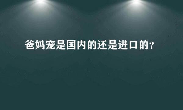 爸妈宠是国内的还是进口的？