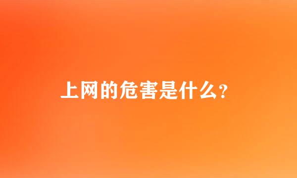 上网的危害是什么？