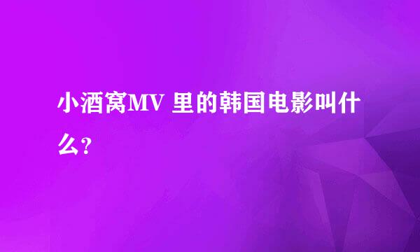 小酒窝MV 里的韩国电影叫什么？