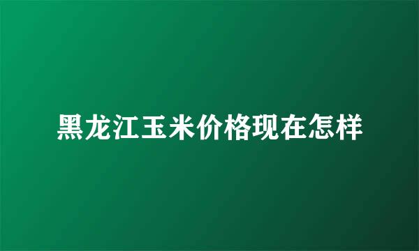 黑龙江玉米价格现在怎样