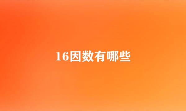 16因数有哪些