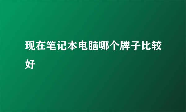 现在笔记本电脑哪个牌子比较好