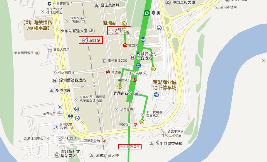 深圳火车站离罗湖口岸有多远？具体的乘车线路？