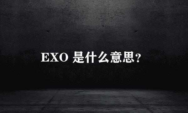 EXO 是什么意思？