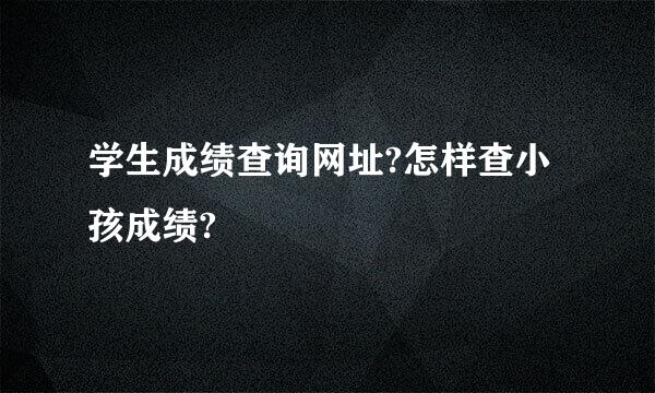 学生成绩查询网址?怎样查小孩成绩?