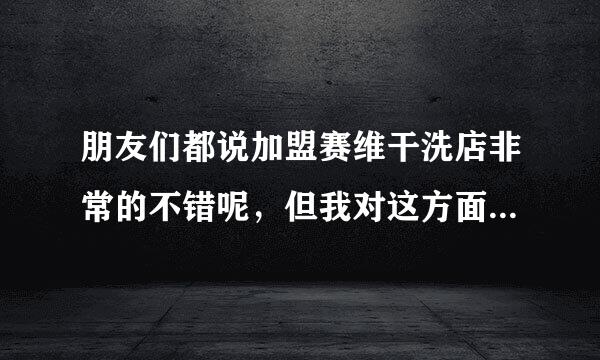 朋友们都说加盟赛维干洗店非常的不错呢，但我对这方面没有经验呀，大家给个意见吧