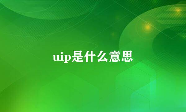 uip是什么意思