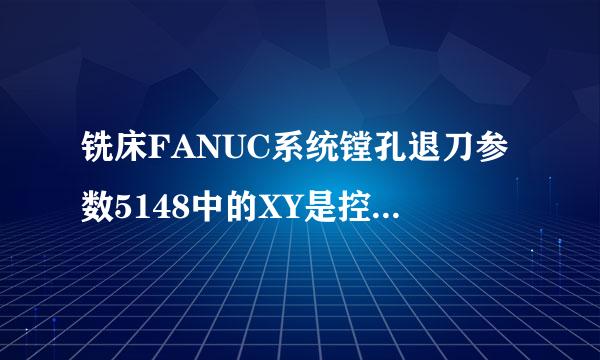 铣床FANUC系统镗孔退刀参数5148中的XY是控制什么的或是有什么作用？