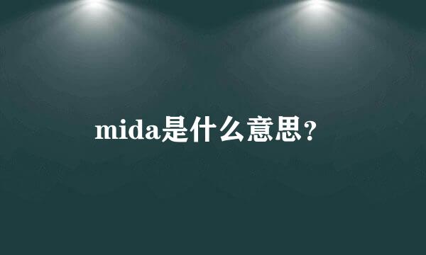 mida是什么意思？