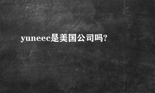 yuneec是美国公司吗?