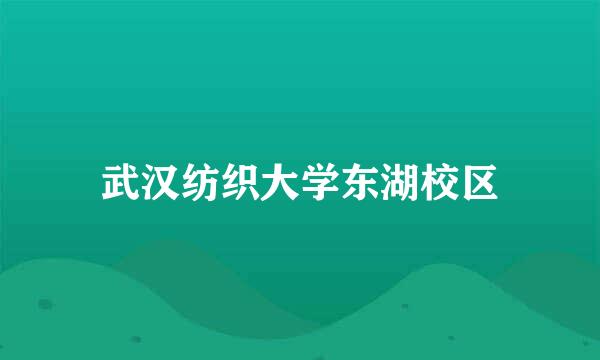 武汉纺织大学东湖校区