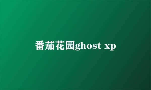 番茄花园ghost xp