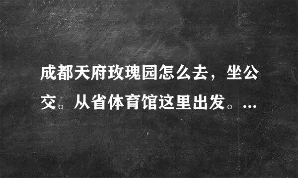 成都天府玫瑰园怎么去，坐公交。从省体育馆这里出发。大概多长时间？