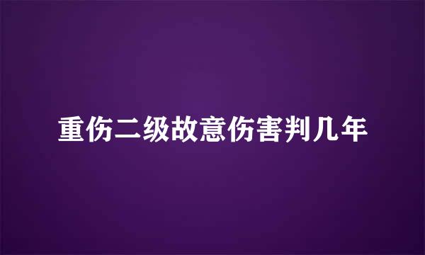 重伤二级故意伤害判几年