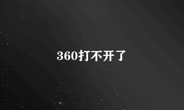 360打不开了