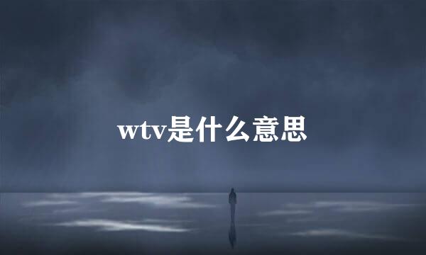 wtv是什么意思