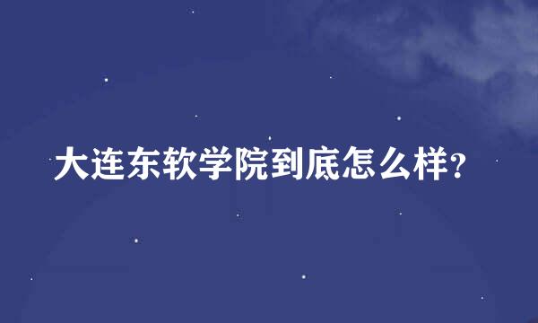 大连东软学院到底怎么样？