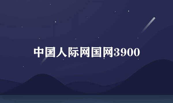 中国人际网国网3900