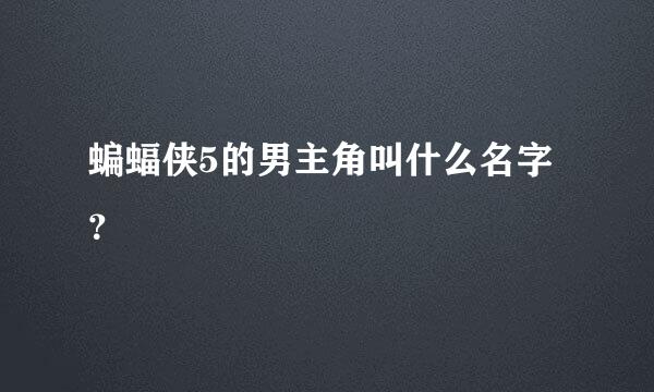 蝙蝠侠5的男主角叫什么名字？