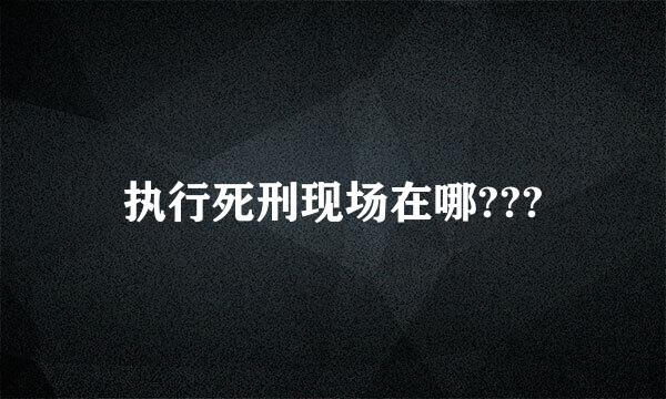 执行死刑现场在哪???