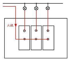 墙壁灯开关怎么接线图