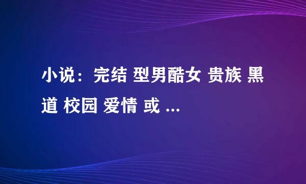 小说：完结 型男酷女 贵族 黑道 校园 爱情 或 有魔法 的校园爱情小说 打包下载 和 TXT下载