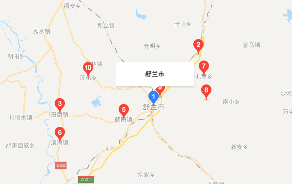 吉林省舒兰市都有什么乡镇名称