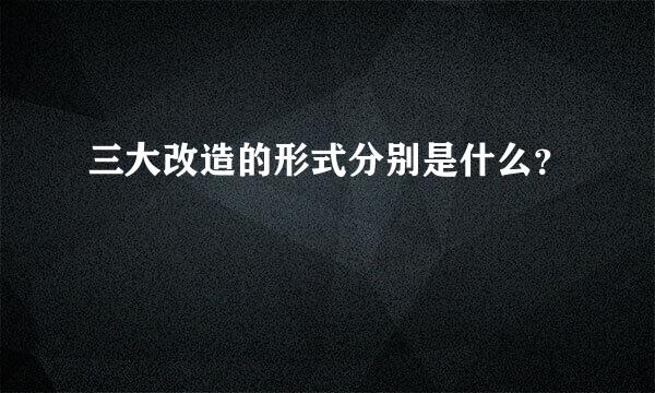 三大改造的形式分别是什么？